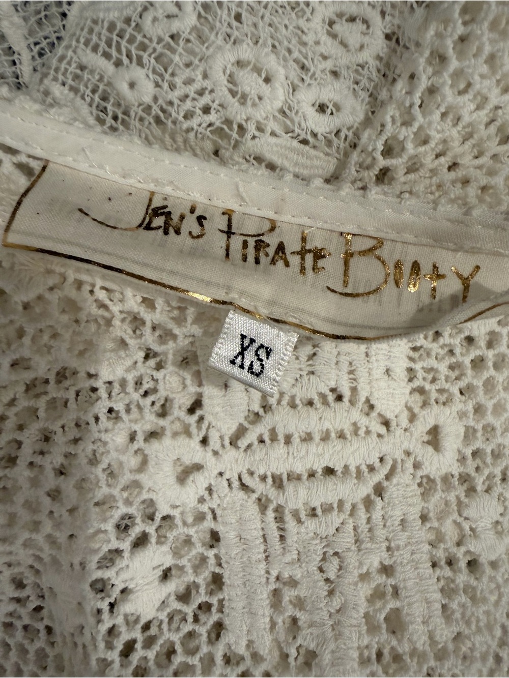 Jen’s Pirate Booty Cotton Crochet Evoke Swim Coverup Dress size XS - Picture 4 of 7